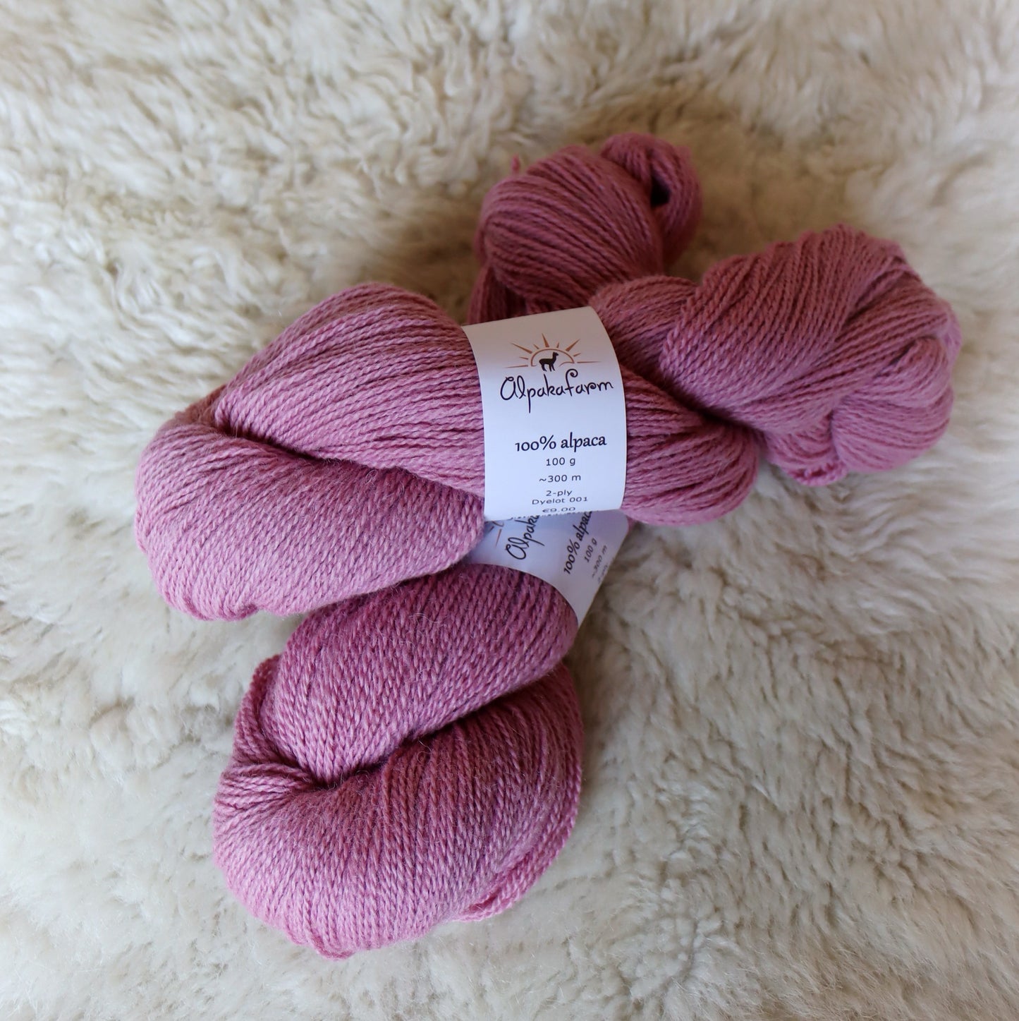Farget alpaca yarn 300m/100g